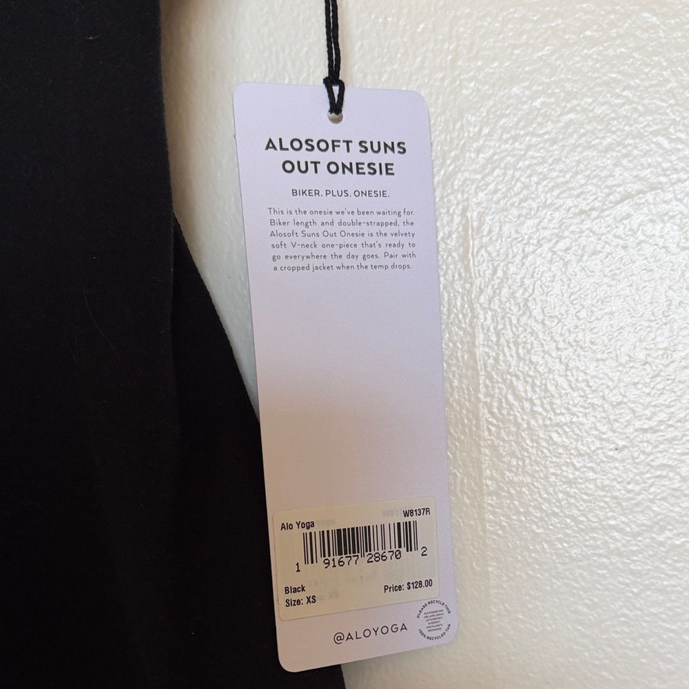 ALO Yoga Black Alosoft Suns Out Onesie - Picture 2 of 5